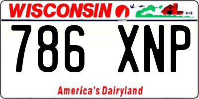 WI license plate 786XNP