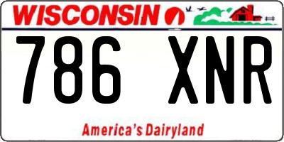 WI license plate 786XNR