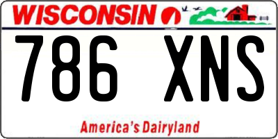 WI license plate 786XNS