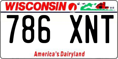 WI license plate 786XNT