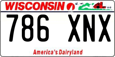 WI license plate 786XNX