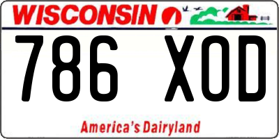 WI license plate 786XOD