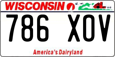 WI license plate 786XOV
