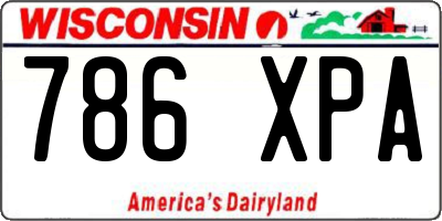 WI license plate 786XPA