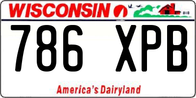WI license plate 786XPB