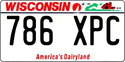 WI license plate 786XPC