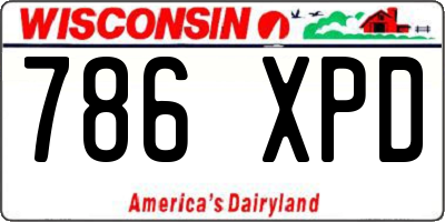 WI license plate 786XPD