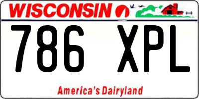 WI license plate 786XPL
