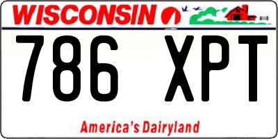 WI license plate 786XPT