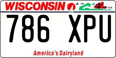 WI license plate 786XPU