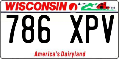WI license plate 786XPV