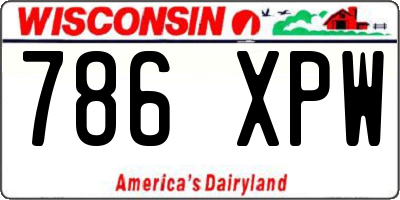 WI license plate 786XPW