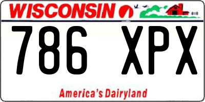 WI license plate 786XPX
