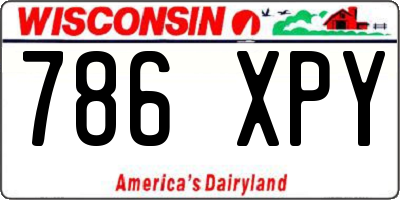WI license plate 786XPY