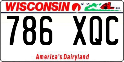 WI license plate 786XQC