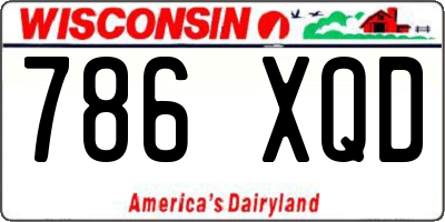 WI license plate 786XQD