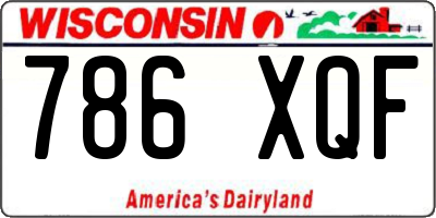 WI license plate 786XQF