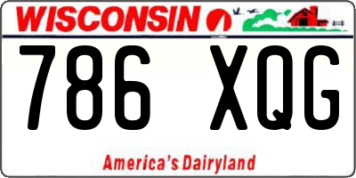 WI license plate 786XQG