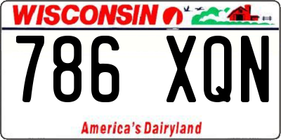 WI license plate 786XQN