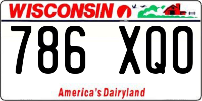 WI license plate 786XQO
