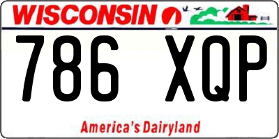 WI license plate 786XQP