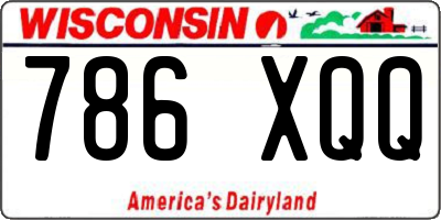 WI license plate 786XQQ