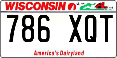 WI license plate 786XQT