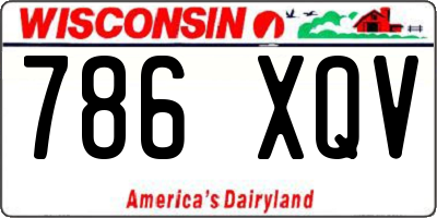 WI license plate 786XQV