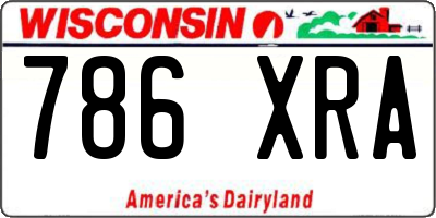 WI license plate 786XRA