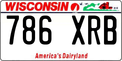 WI license plate 786XRB
