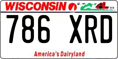 WI license plate 786XRD