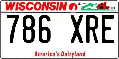 WI license plate 786XRE