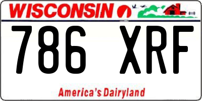 WI license plate 786XRF