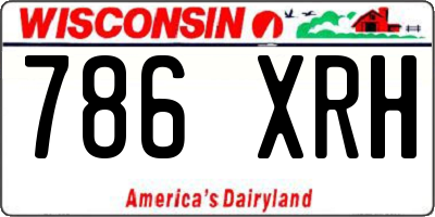 WI license plate 786XRH