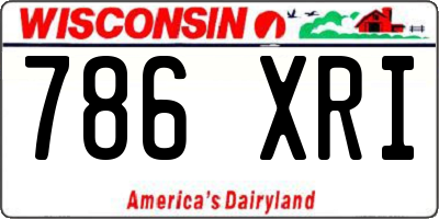 WI license plate 786XRI