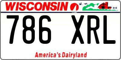 WI license plate 786XRL