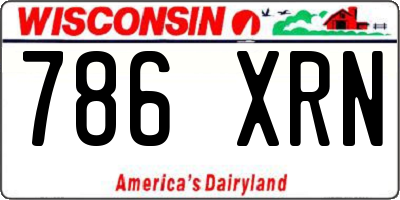 WI license plate 786XRN