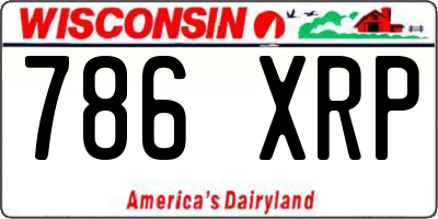 WI license plate 786XRP