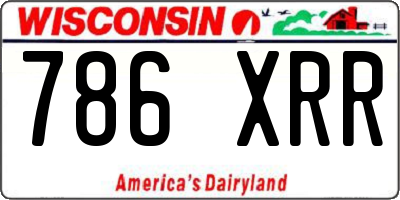 WI license plate 786XRR
