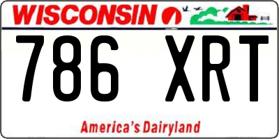 WI license plate 786XRT