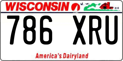 WI license plate 786XRU