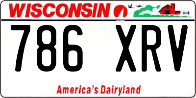 WI license plate 786XRV