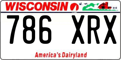 WI license plate 786XRX