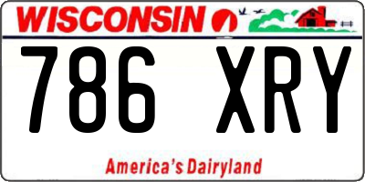 WI license plate 786XRY