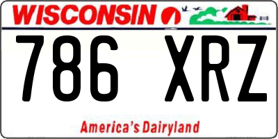 WI license plate 786XRZ