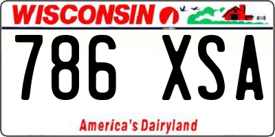WI license plate 786XSA
