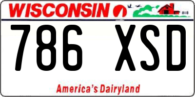 WI license plate 786XSD