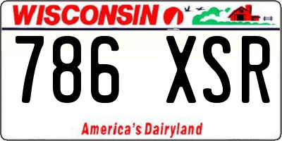 WI license plate 786XSR