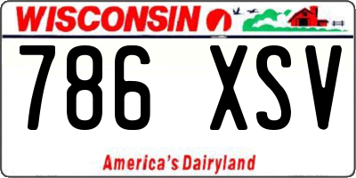 WI license plate 786XSV