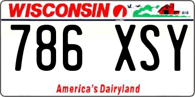 WI license plate 786XSY